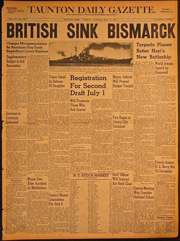 Image result for sinking of the bismarck