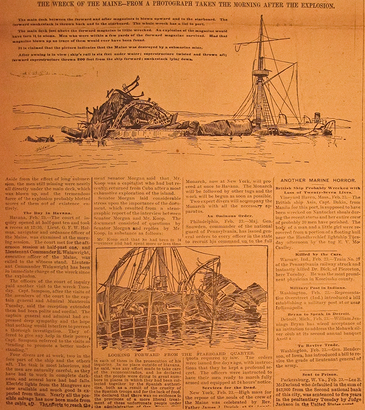 Wreck Of The Battleship `Maine` [1898]